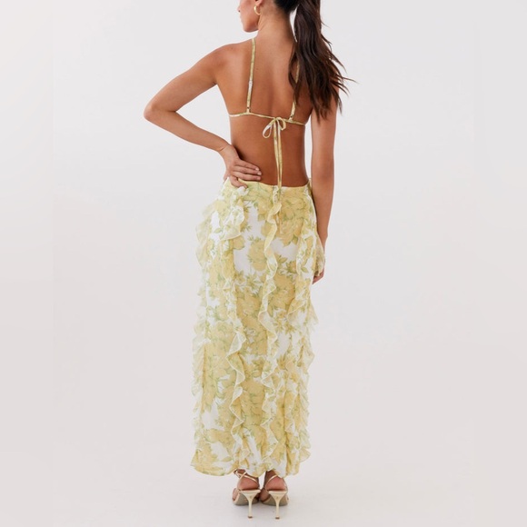 Peppermayo Dresses & Skirts - Peppermayo Sunset Kisses Ruffle Maxi Dress Daffodil